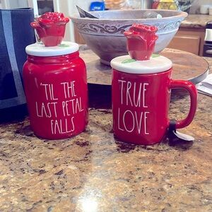 Rae Dunn Beauty and the Beast coffee set